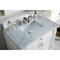 James Martin Vanities Bristol 36in Single Vanity, Bright White w/ 3 CM Carrara Marble Top 157-V36-BW-3CAR - alternate 4